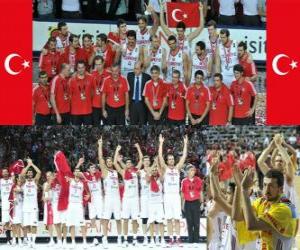 Puzzle Η Τουρκία, 2η θέση, το 2010 FIBA World, την Τουρκία